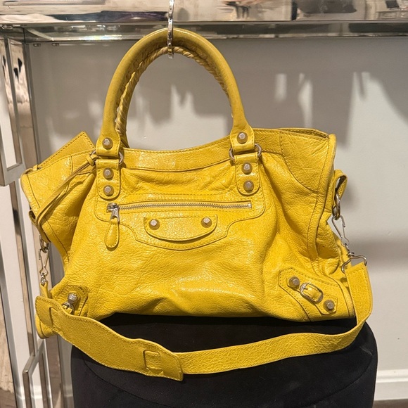 Balenciaga Handbags - Balenciaga Vibrant Yellow Satchel